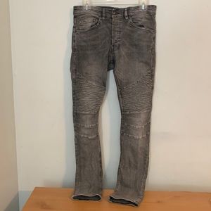 H&M Stone Washed Gray Skinny Jeans